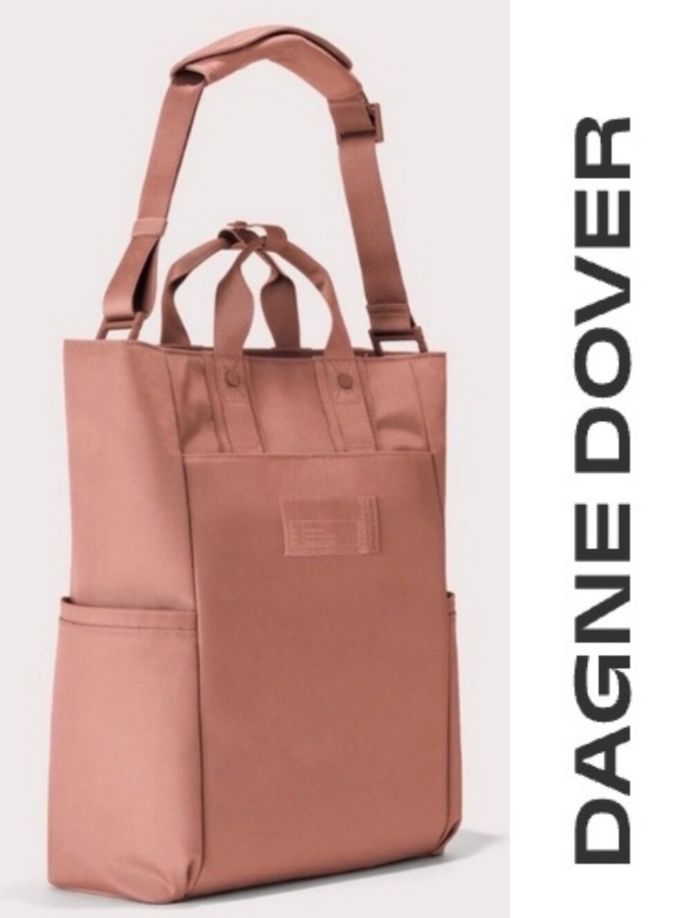 Dagne Dover Petra Convertible Laptop Backpack Tote, Warm Dust (Neutral Pink)